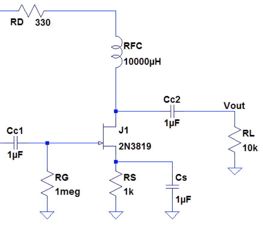 Common Source Amplifier Schematic